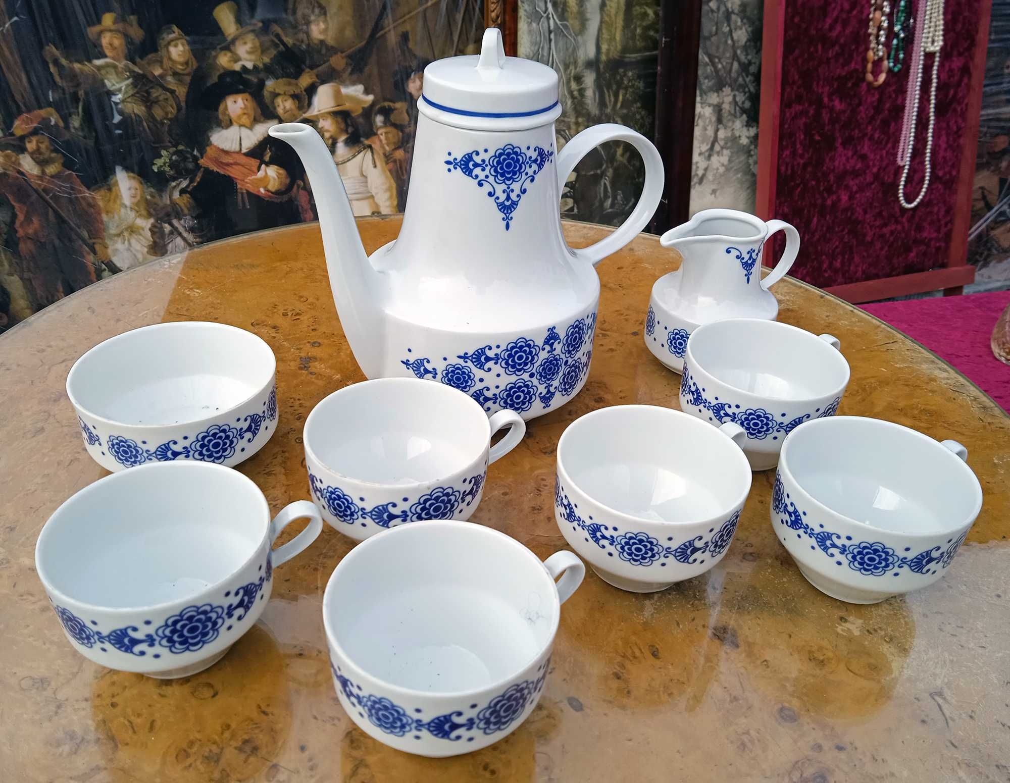 Porcelana Henneberg 1777 Echt Kobalt : piękny serwis