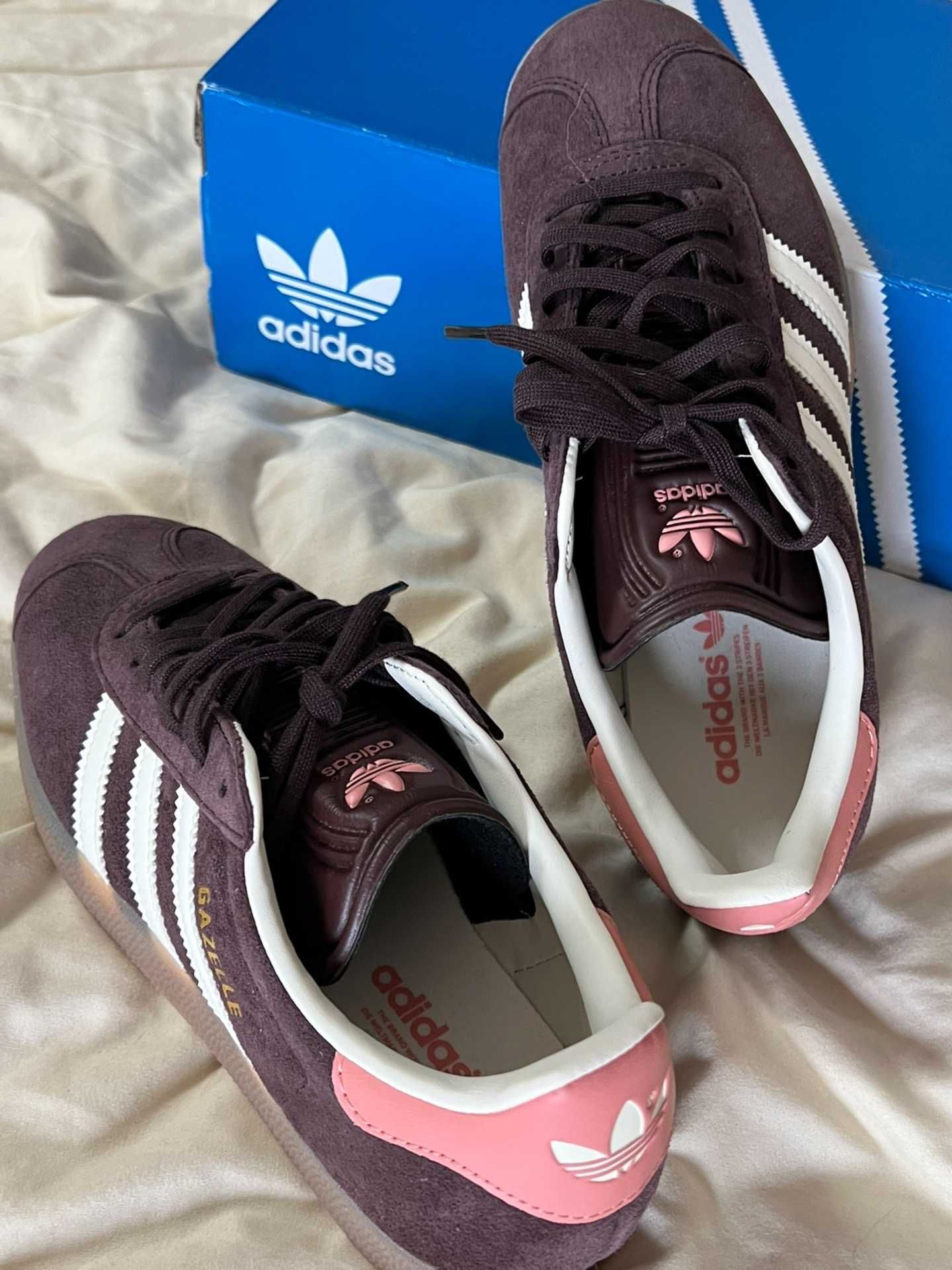 Adidas Gazelle różowo-brązowy, nowy z metką37