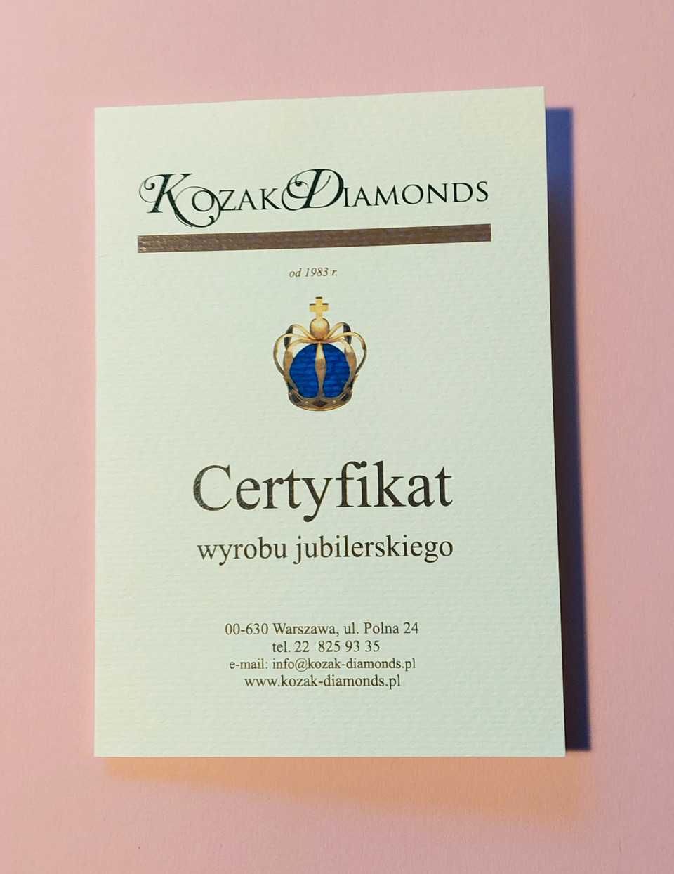 Złoty pierścionek z brylantem rozmiar 15