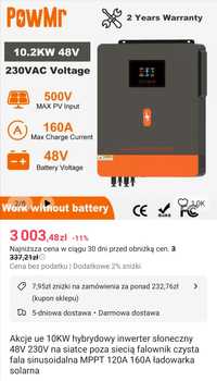 Inverter solarny 10kw