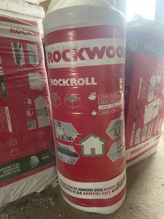Wełna skalna Rockwool grubość 100 mm w rolce 5 m2