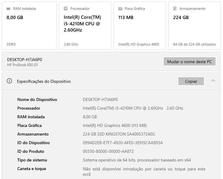 Portátil HP ProBook 650 G1