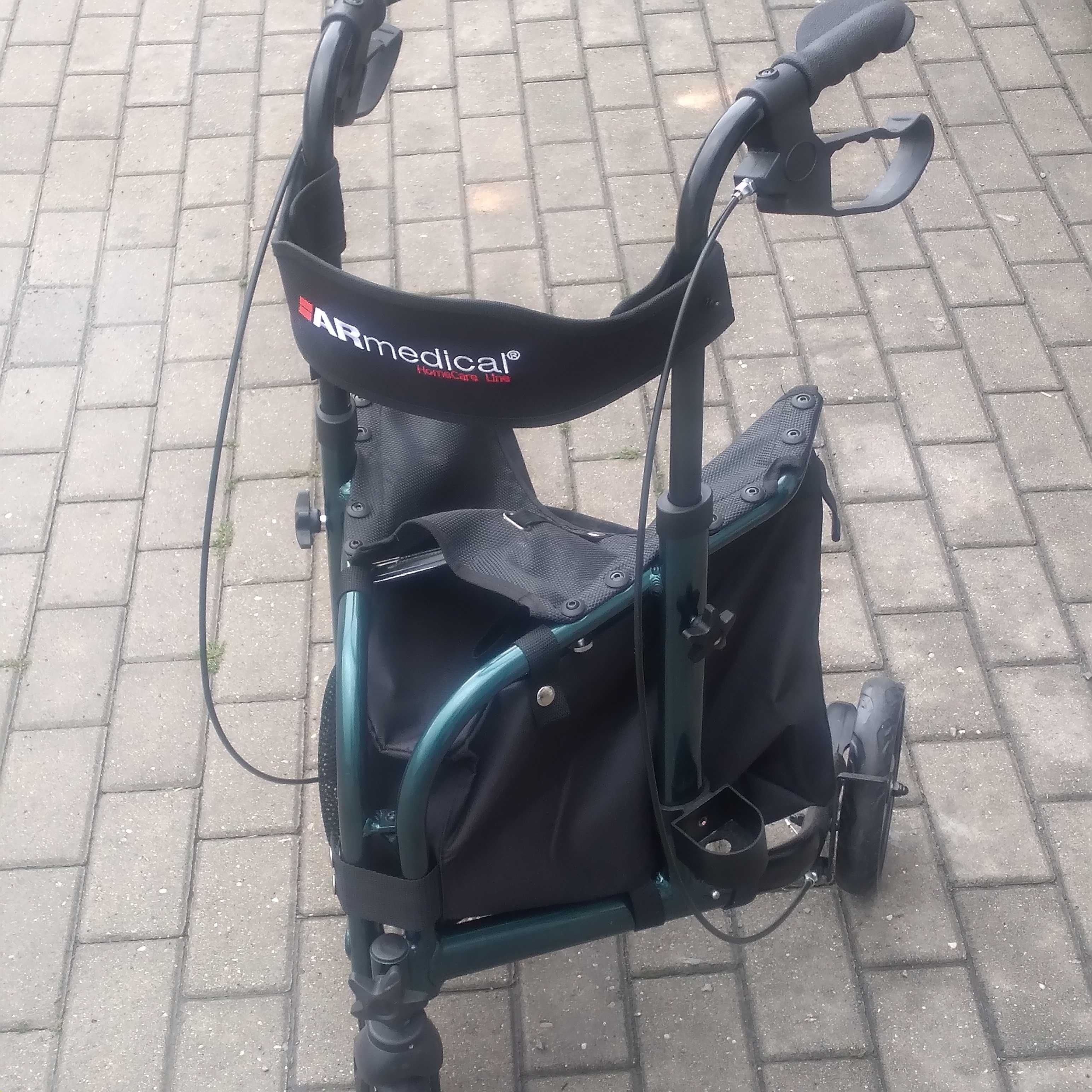 JAK NOWY - balkonik chodzik inwalidzki zna kółkach - sprawny /
