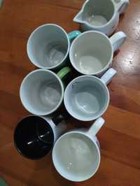 6 kubków kubki kubek do kawy herbaty dzbanuszek do mleka dzbanek różne