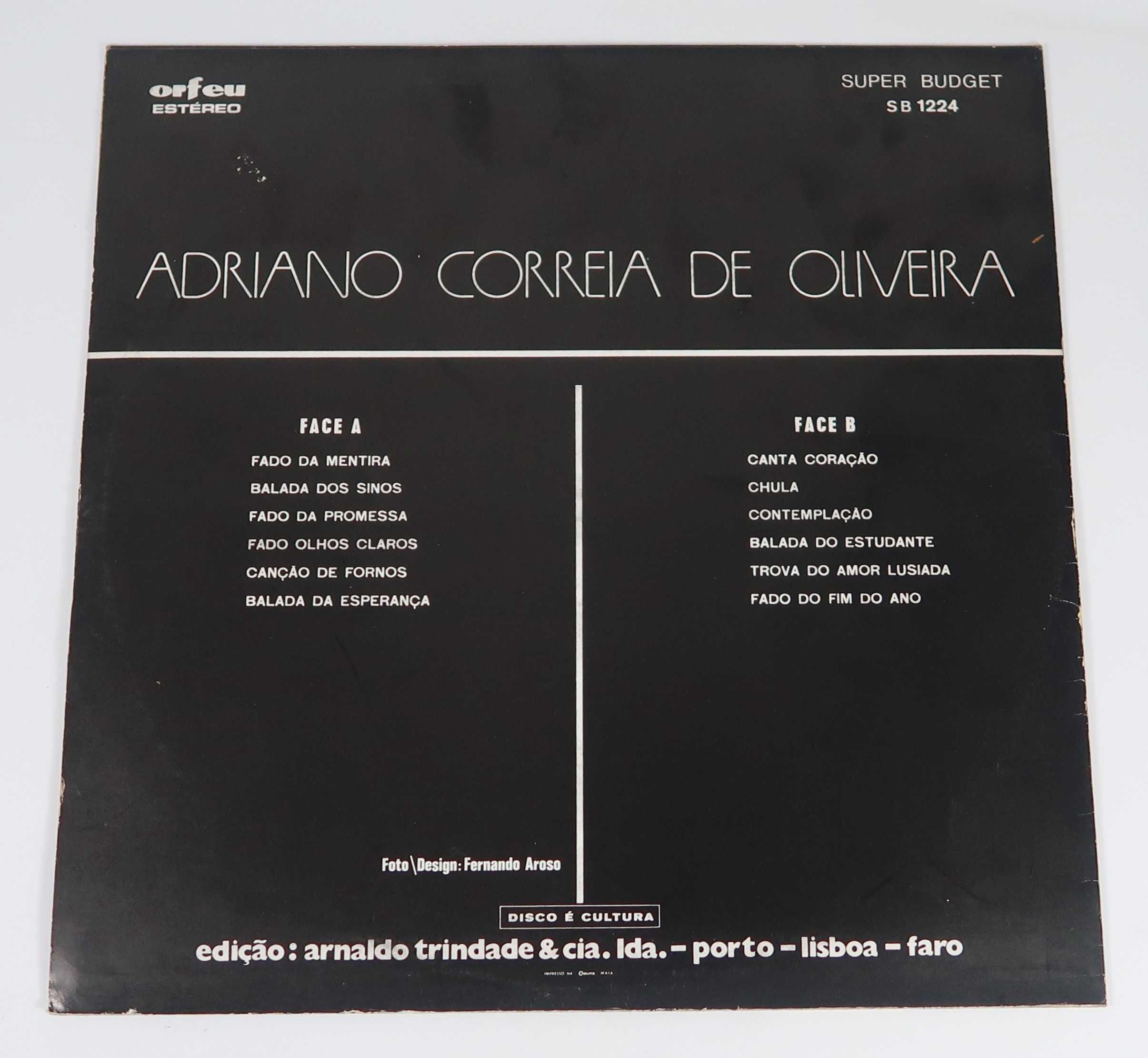 Adriano Correia De Oliveira, Fados De Coimbra, Disco Vinil LP