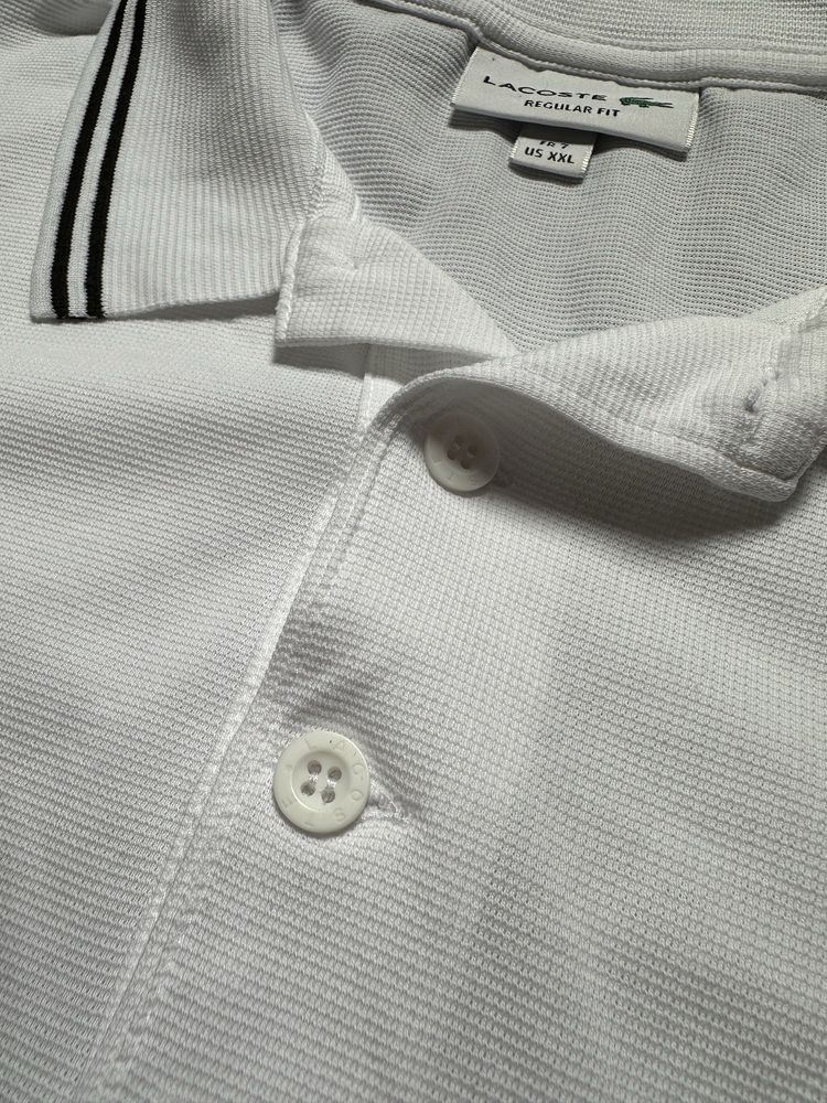 Koszulka sportowa biała Polo Lacoste unisex streetwear old money