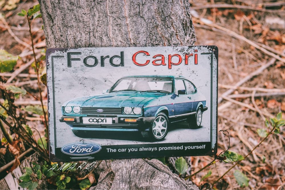 Placa/Chapa de Metal Vintage Retro Ford Capri| NOVA