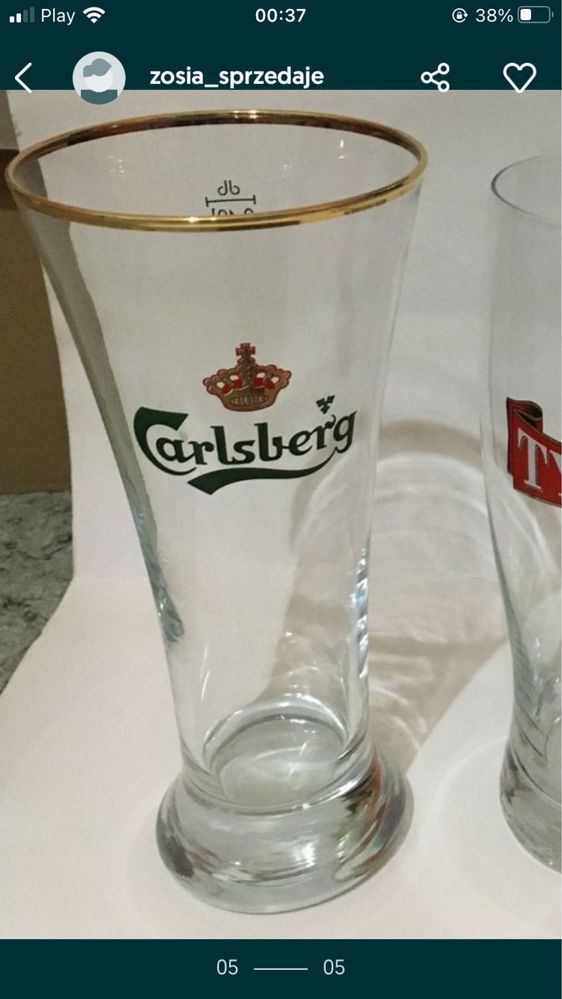 kufel do piwa carlsberg browar szklanka impreza prezent