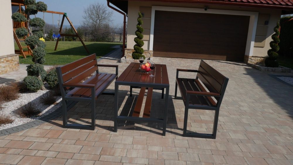 LOFT Meble Ogrodowe Zestaw Nowoczesne Drewniane  5 LAT GWARANCJI