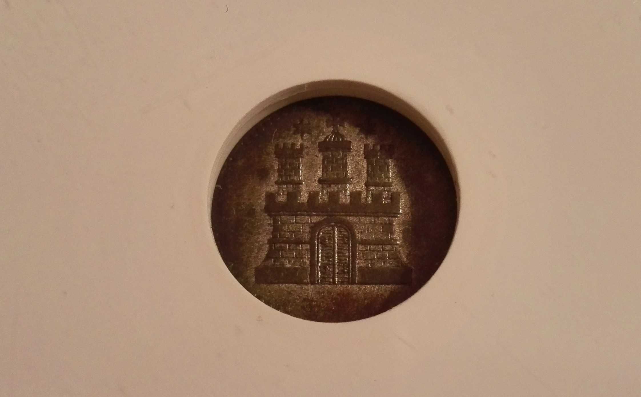 1 Dreiling 1855 Hamburg moneta srebrna -opcja wysyłki