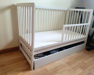 Łóżeczko dziecięce niemowlęce 2w1 120x60 cm klupś