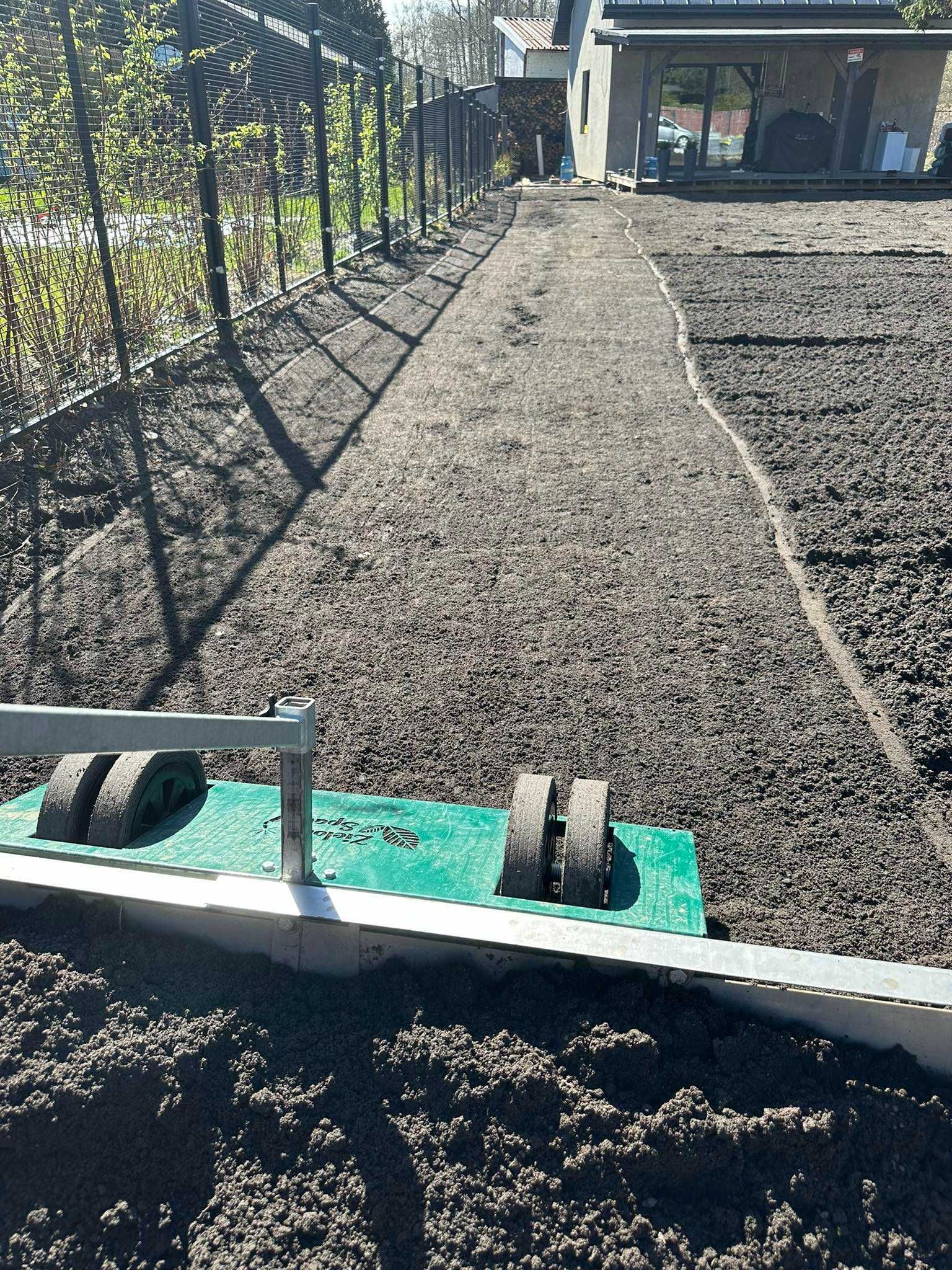 usługi ogrodnicze zakładanie trawnika glebogryzarka separacyjna