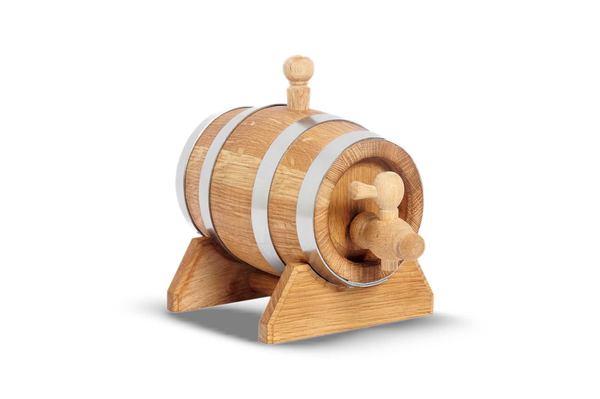 Dębowa beczka 1L na whisky bimber wino nalewki prezent (Atest PZH)