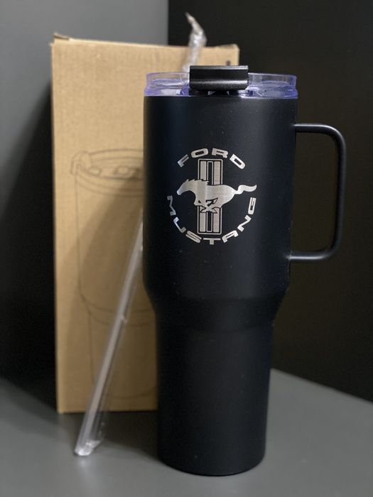 Ford Mustang nowy czarny kubek termiczny stal nierdzewna czarny 1200ml