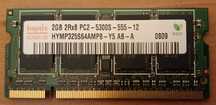 Moduł RAM 2 GB koreańskiej firmy hynix do notebooka