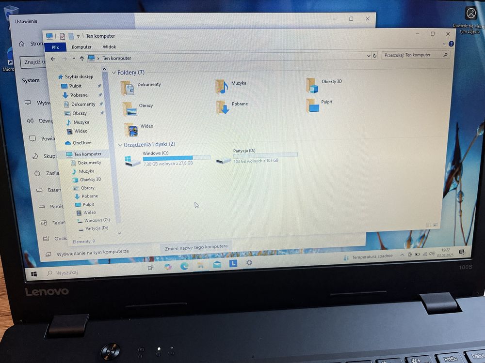 Lenovo IdeaPad 100S-14IBR N3060 4GB 32eMMC W10 Srebrn