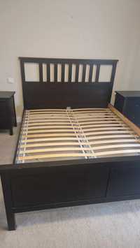 Ikea Hemnes, łóżko, szafki, komoda, lustro