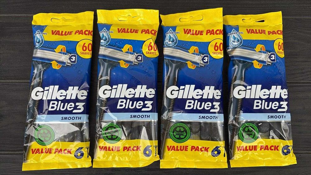 4 x Maszynki do golenia Gillette Blue3 Smooth Mega Pack 24 sztuki