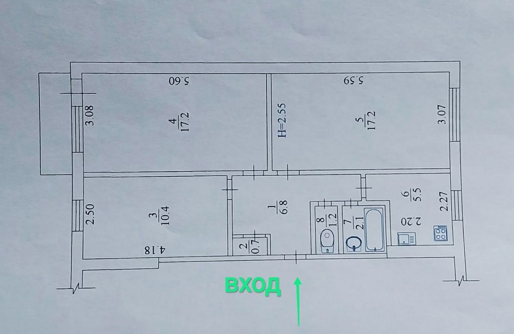 Продам 3 комнатную квартиру. Метро  Академика Павлова 15 минут.