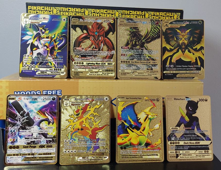Cartas de Metal Pokemon feitas em Metal Verdadeiro NOVAS