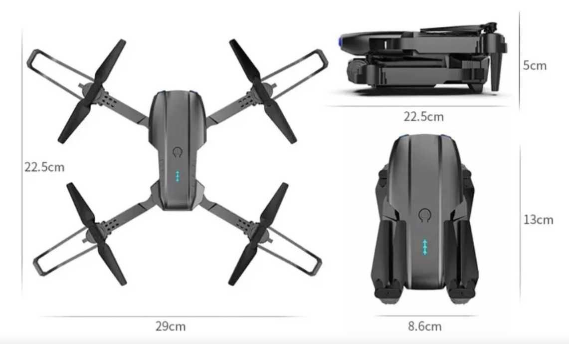 Drone com 2 câmeras (1080p Full HD/60 fps) + Bolsa de transporte