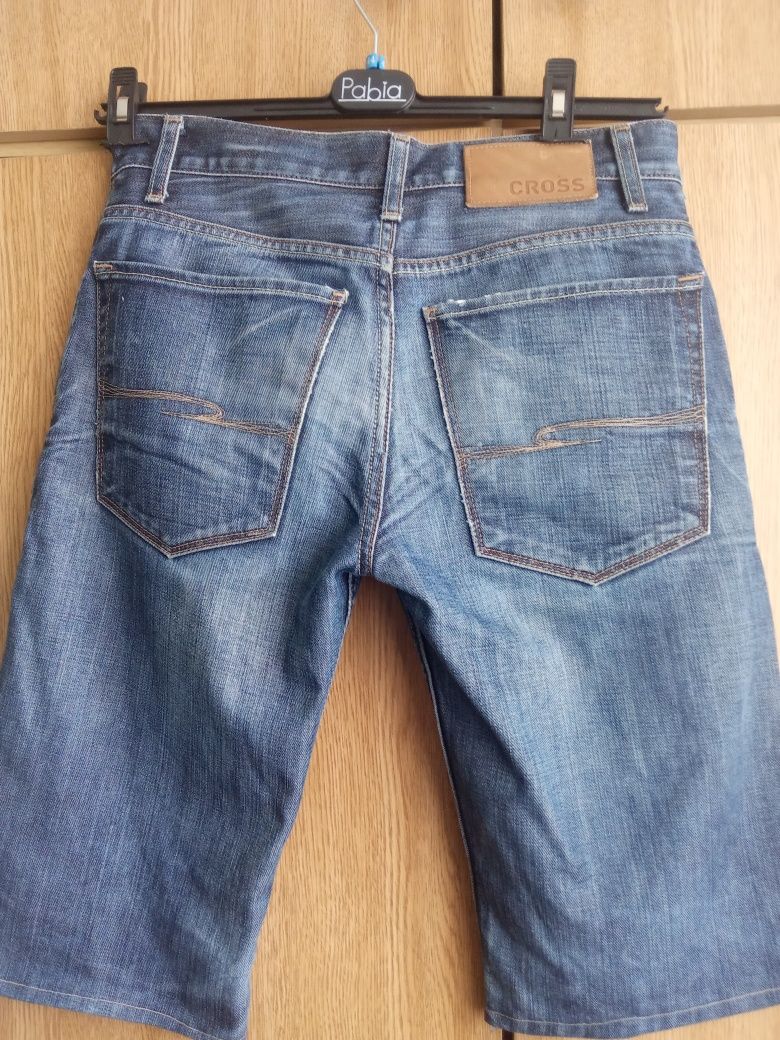 Spodnie jeansowe krótkie cross przed kolana