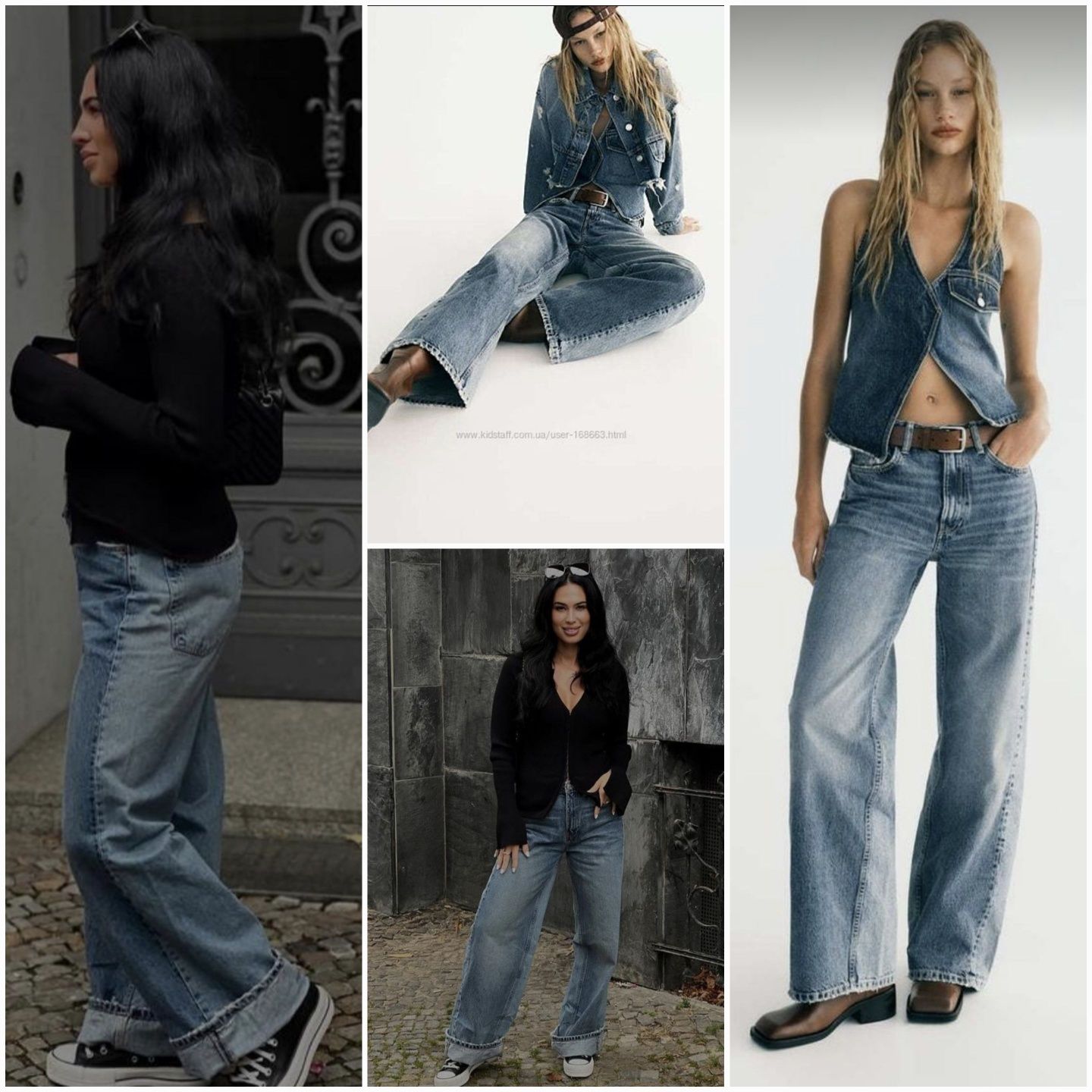 Нова модель трендових широких джинс Zara mid-rise wide-leg. Круті