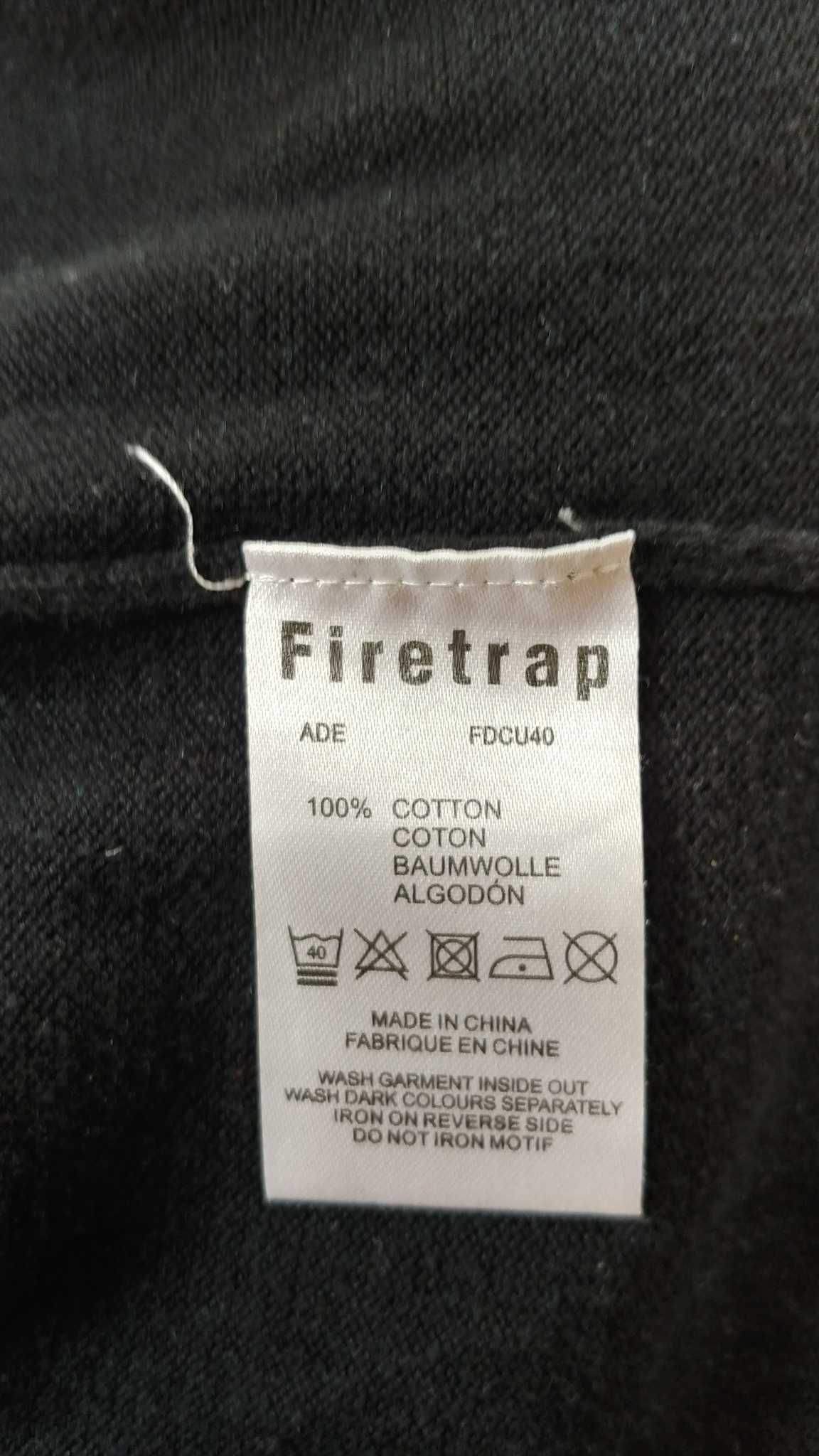 Sweter męski Firetrap, czarny, z guzikami, rozmiar XXL (raczej L)