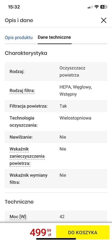 Oczyszczacz powietrza HISENSE AP220H