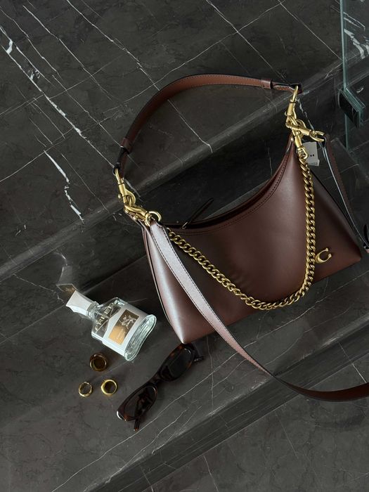 Шкіряна сумка Coach Premium Brown