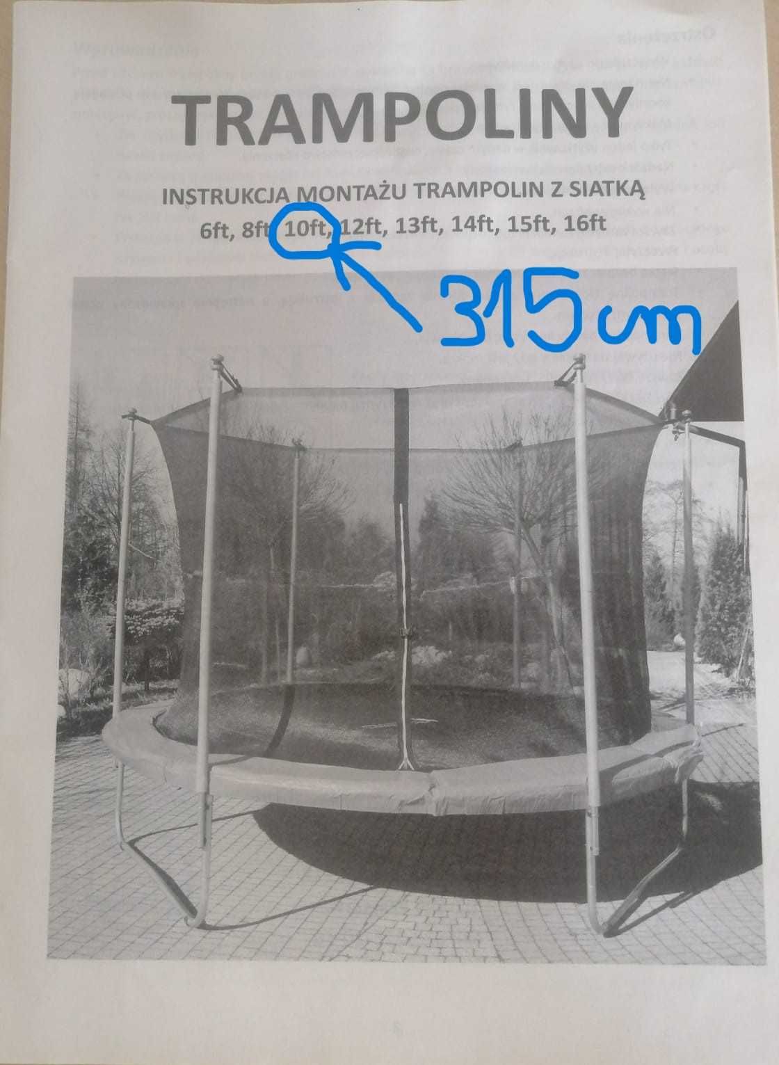 Trampolina 10ft 315cm + Gratisy!!!