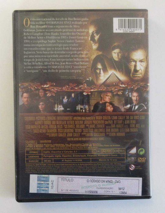 O Código Da Vinci (Tom Hanks) (DVD)