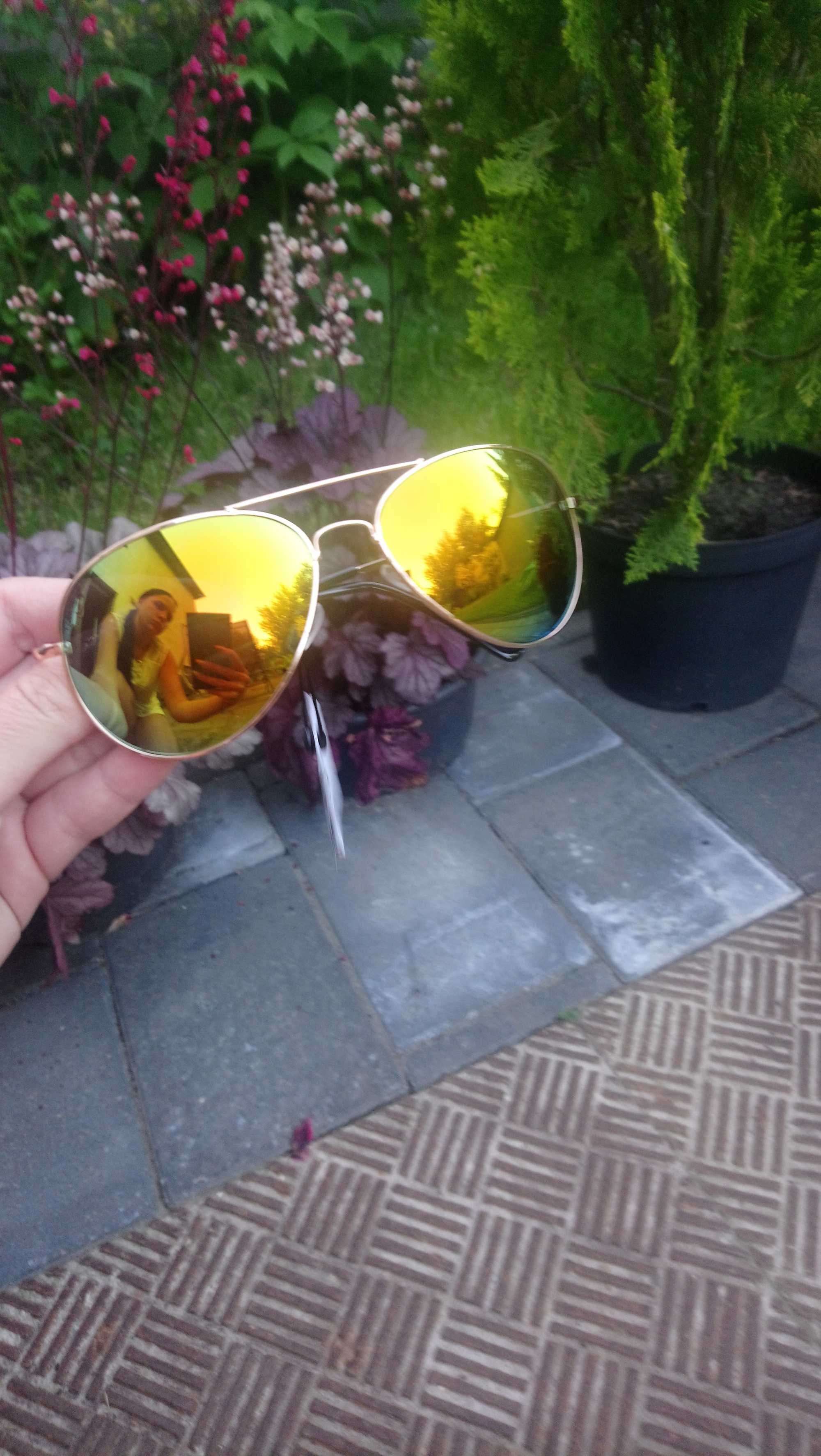 Okulary przeciwsłoneczne aviator pilotki nowe