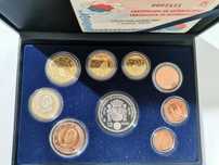 Set Conjunto Euro - Espanha 2003 Proof - 1ct até 2 euro + prata