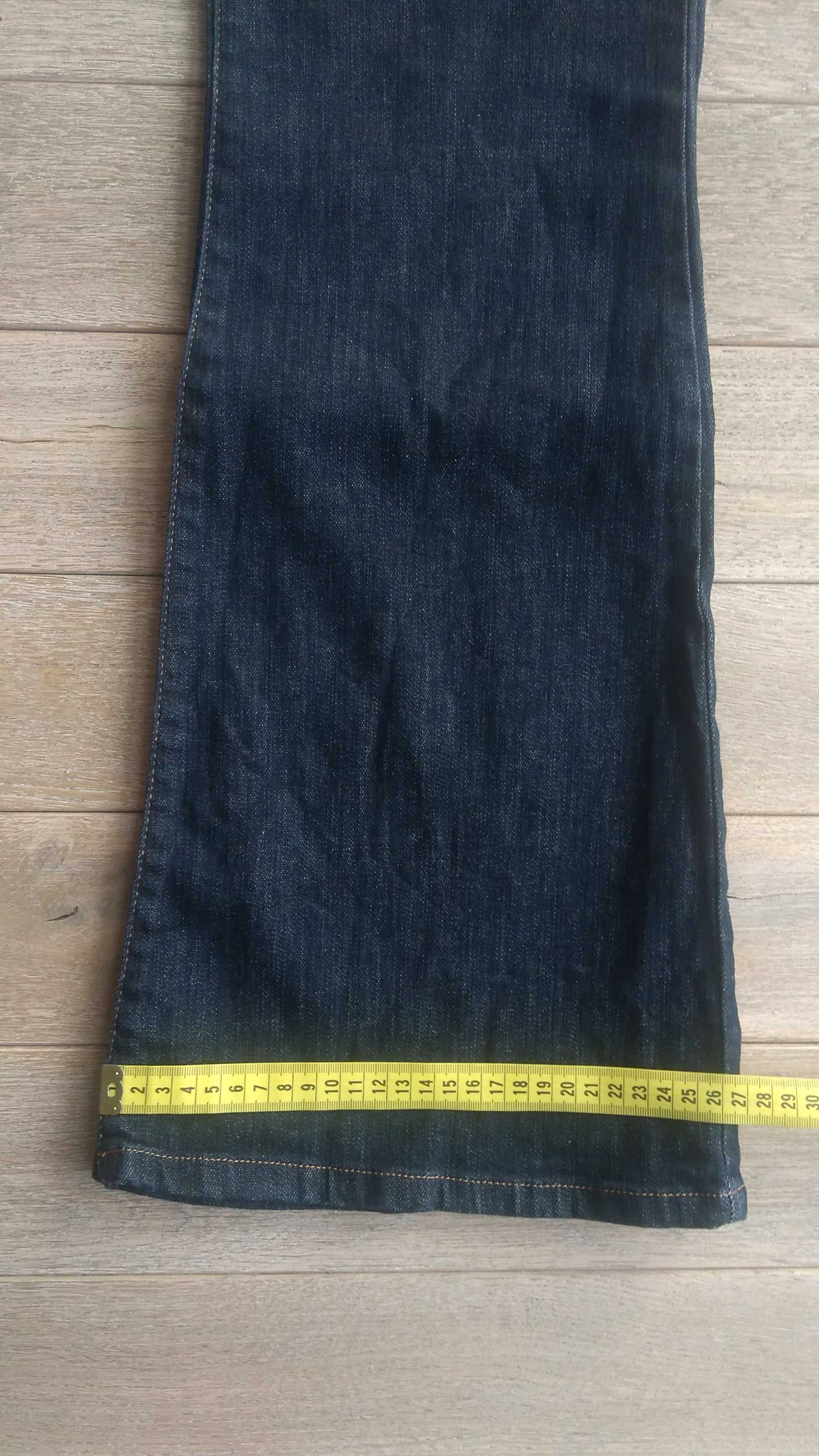 Ciemnogranatowe ładne jeansowe  spodnie jeansy dżinsy Next Flare 40
