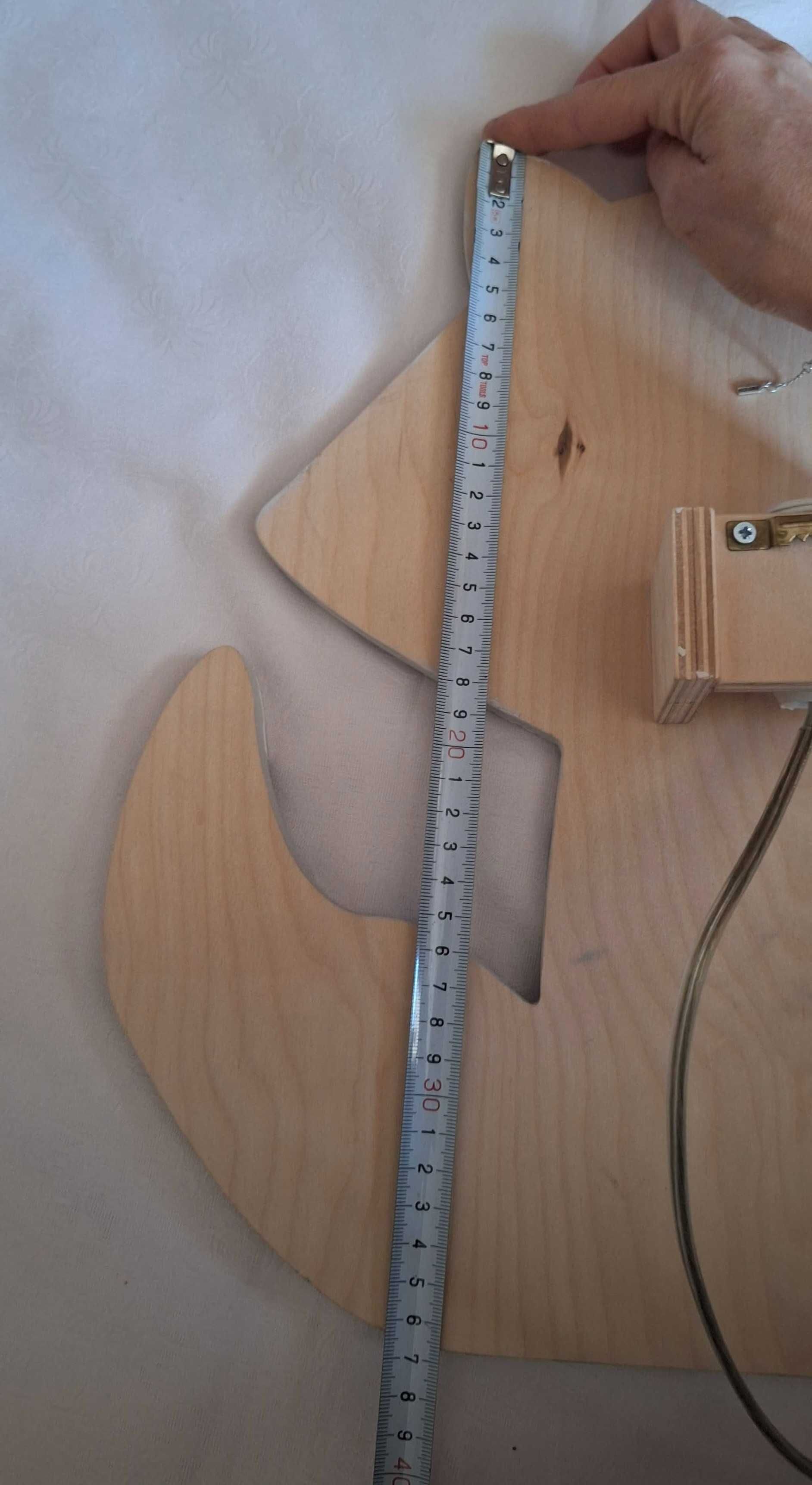 Szop pracz drewniana lampka nocna dla dzieci handmade wyrób Polski