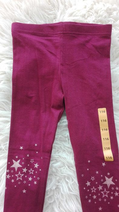 Długie getry (legginsy) Pepco w rozmiarze 110 dla dziewczynki - nowe