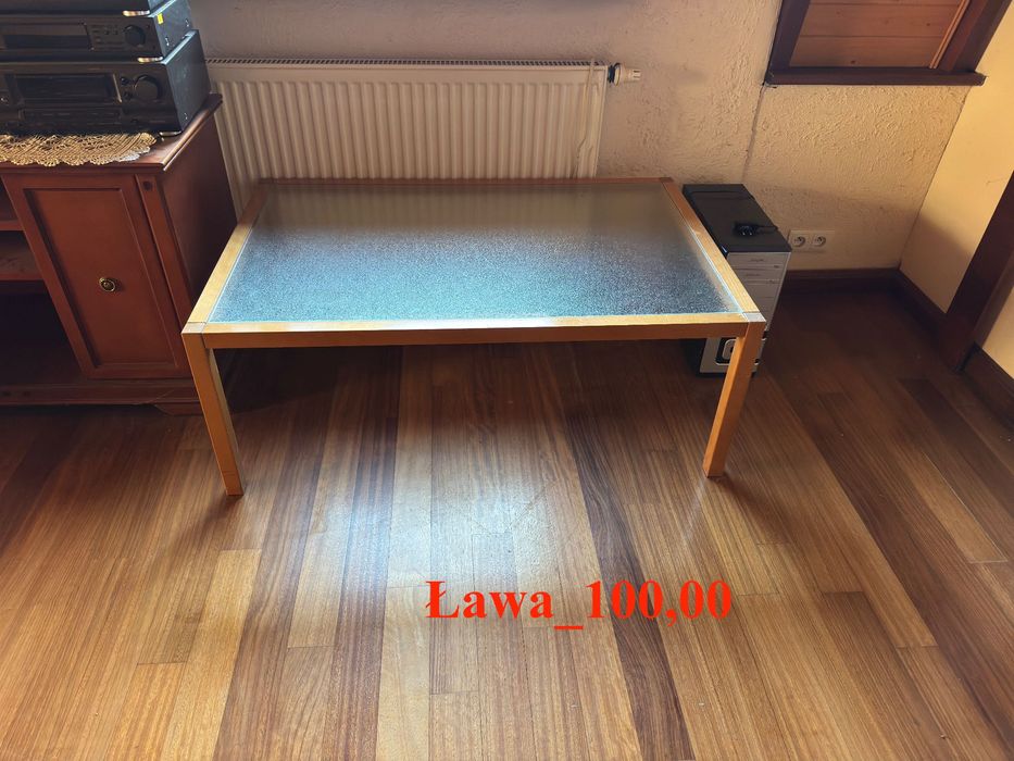 ława ze szklanym blatem