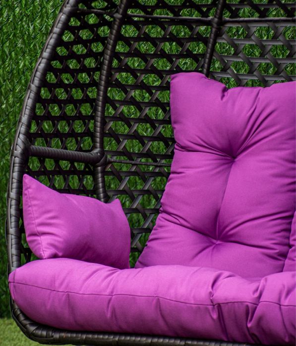 Двойная качеля Премиум . "VIP" Подвесное Кресло гамак из ротанга