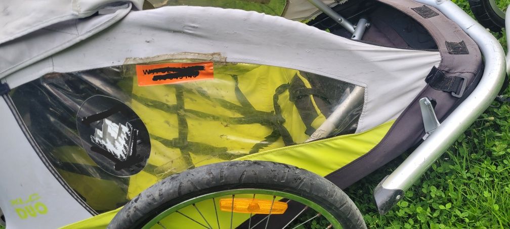 Riksza wózek podwójny przyczepka rowerowa xlc