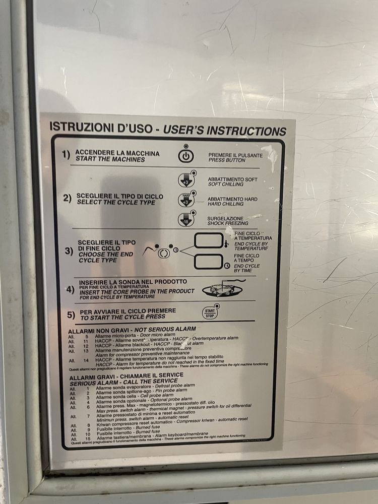 Vendo Abatedor temperatura