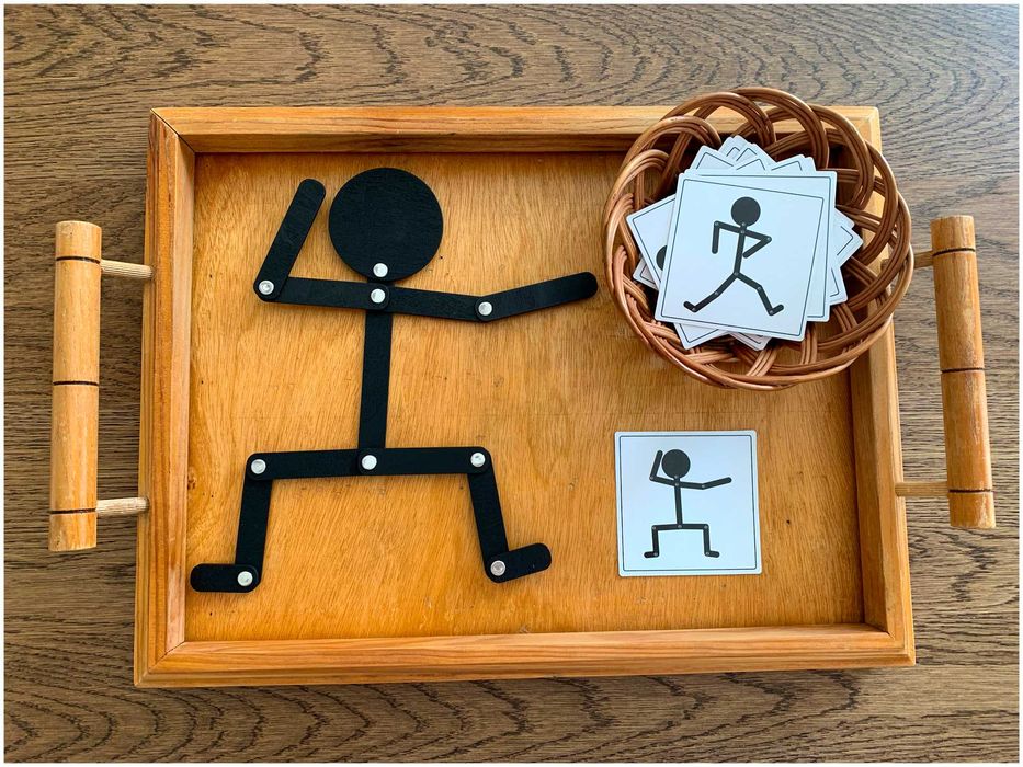 Jogo Montessori - Boneco de Madeira