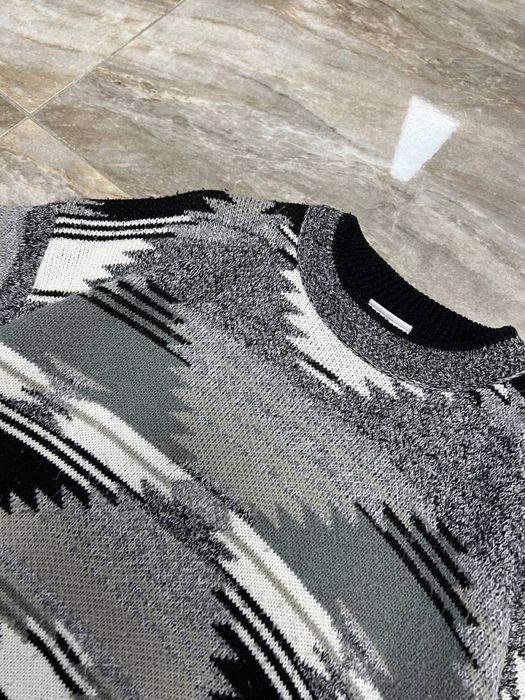 Вінтажний оверсайз світер oversize sweater rap широкий вязаний свитер