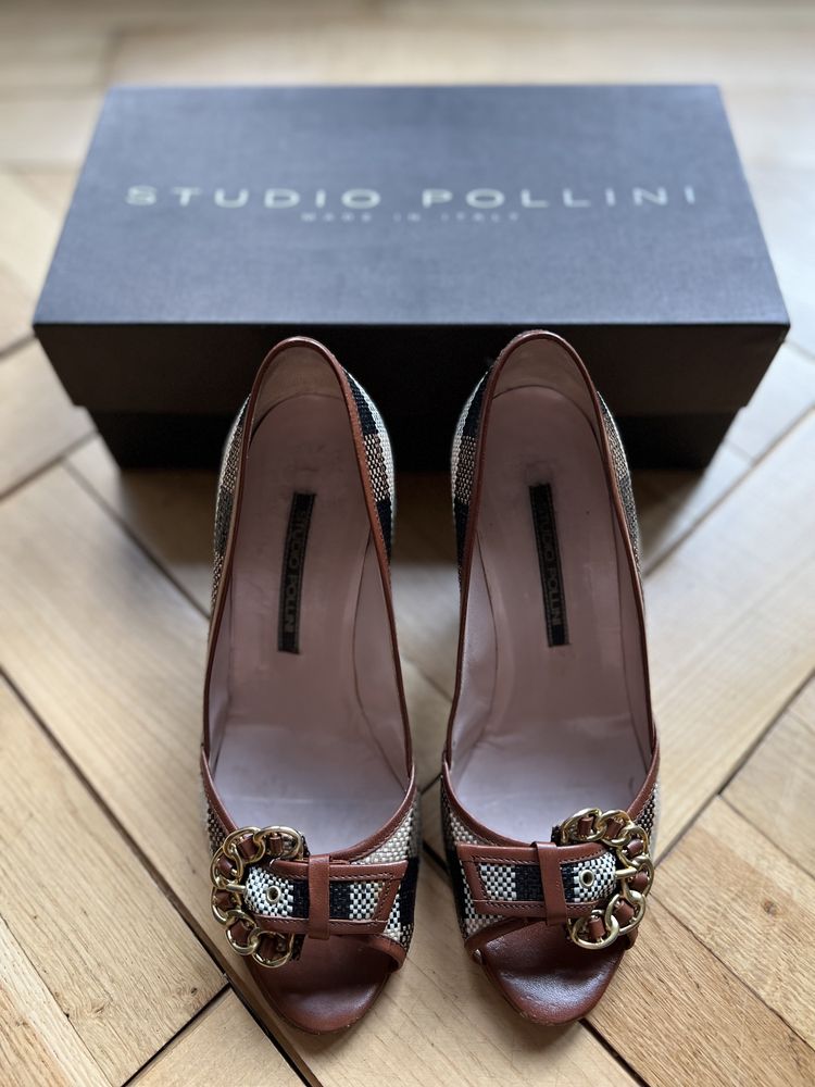 STUDIO POLLINI buty na obcasie czółenka szpilki r. 37