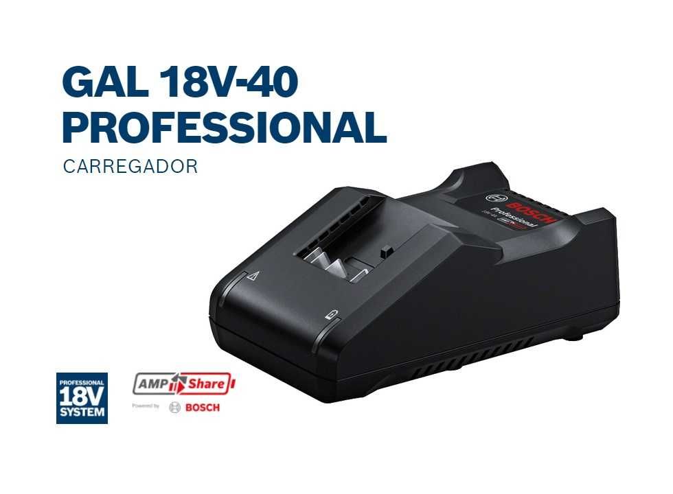 Bosch Professional Carregador Rápido GAL 18V-40