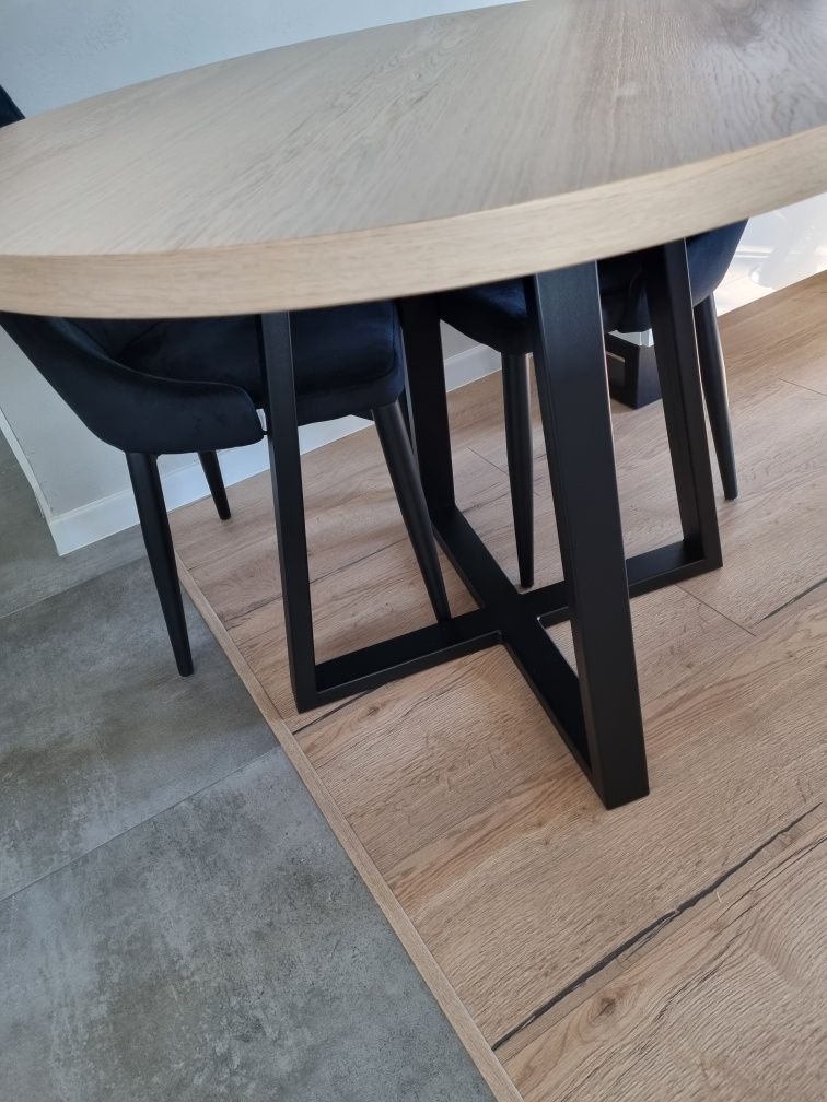 Stół okrągły o średnicy 100 cm stół loftowy