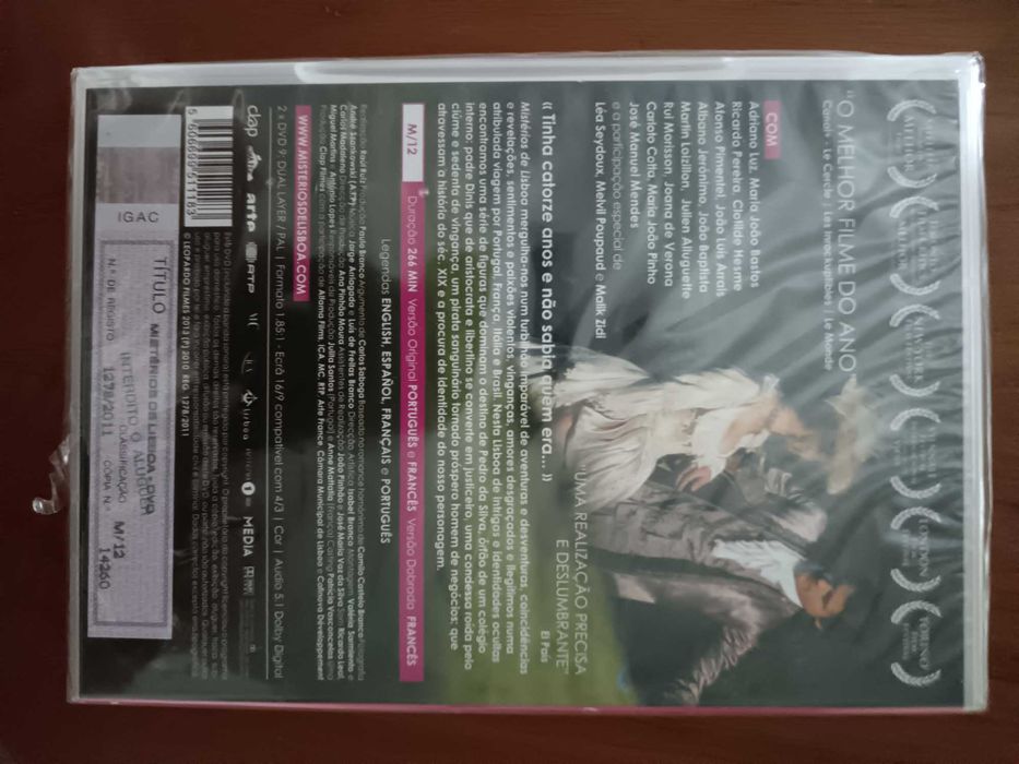 filme dvd original - mistérios de Lisboa - selado - reservado