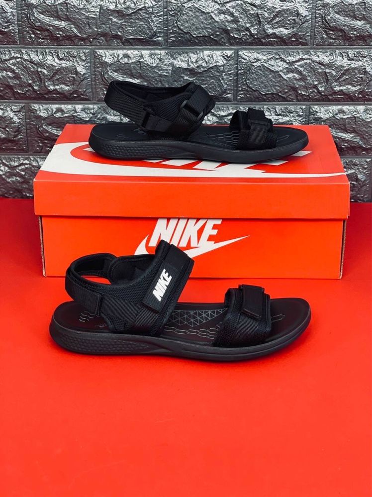 Сандалии мужские Nike Босоножки черные на липучках Найк Новинка!