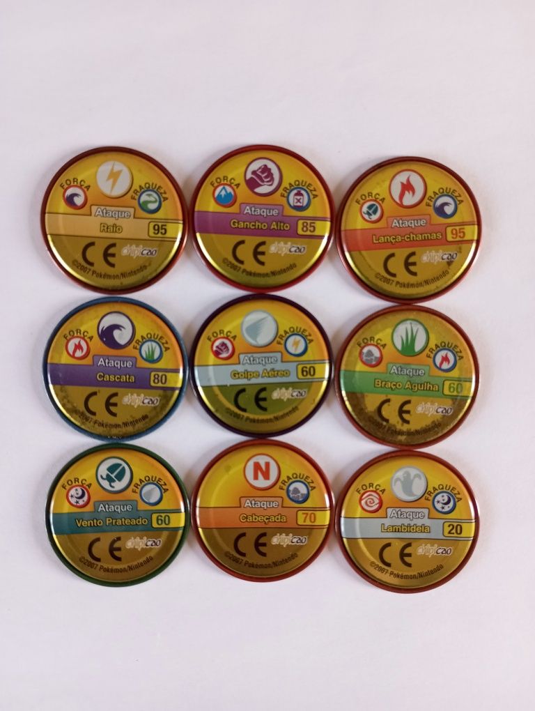 Pokemon tazos metálicos