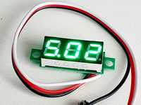Woltomierz cyfrowy zielony LED 0.28” DC 0-100V.